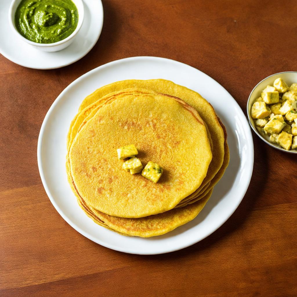 Besan Chilla with Paneer Stuffing - 25g protein vegetarian Indian breakfast