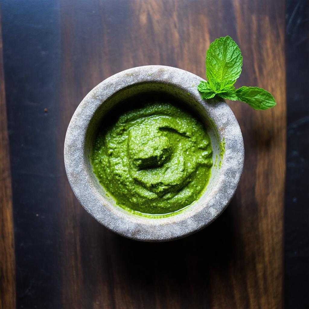 Cilantro Mint Chutney - 2g protein vegetarian Indian side