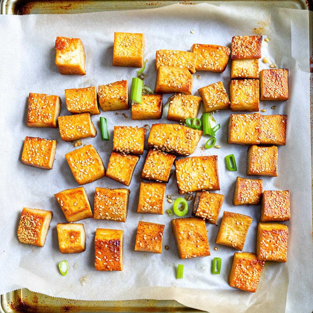 Crispy Roasted Tofu Bites - 18g protein vegetarian Asian-Fusion snack