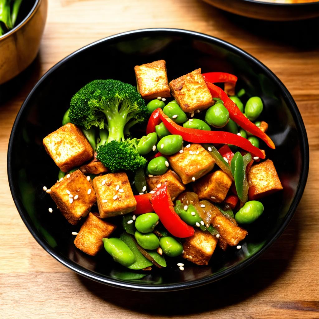 Crispy Tofu & Vegetable Stir Fry - 30g protein vegetarian Asian-Fusion dinner
