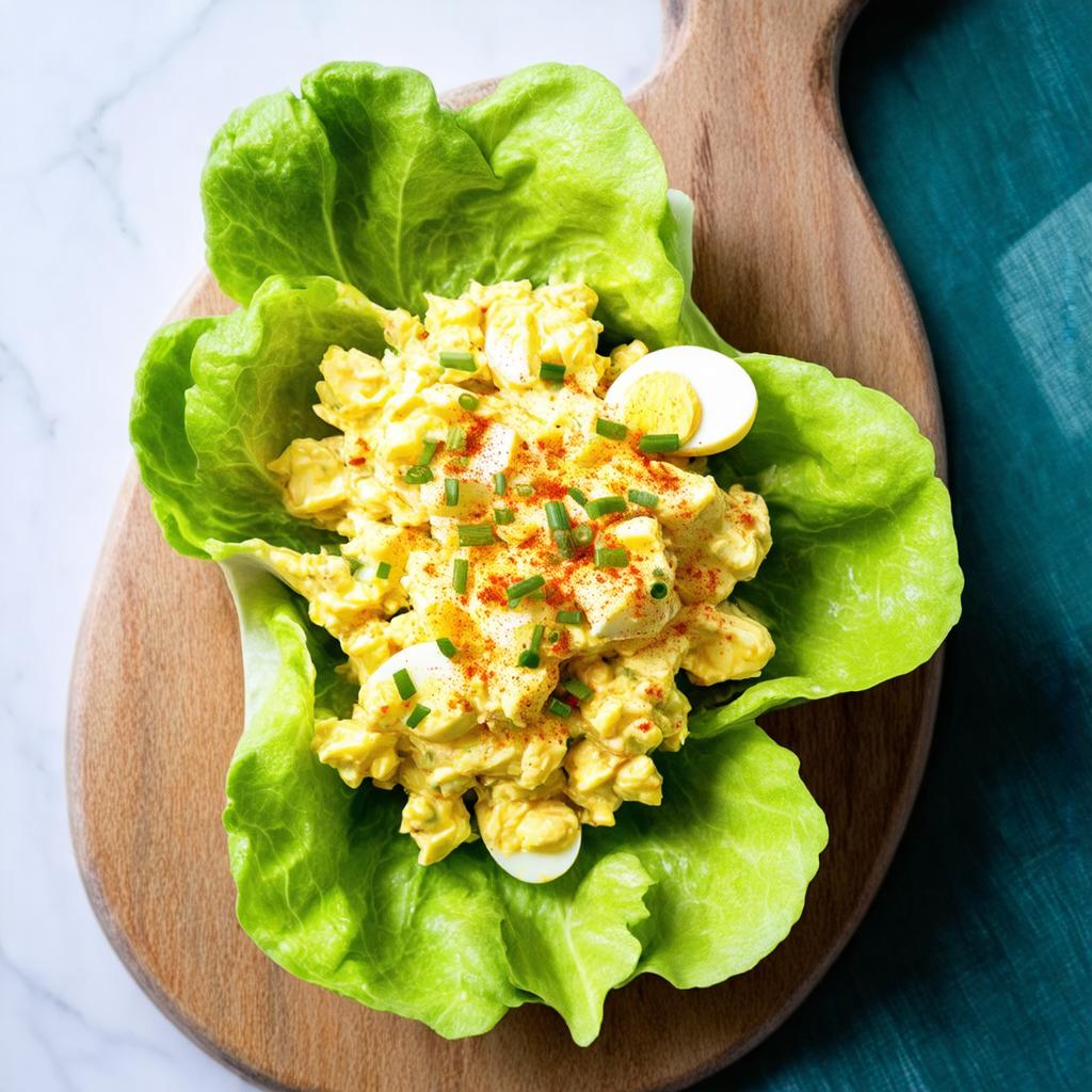 Egg Salad Lettuce Cups - 18g protein vegetarian Fusion snack