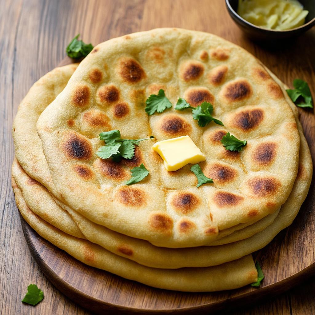 Garlic Naan - high protein vegetarian pairing for Rajma Masala (Kidney Bean Curry)