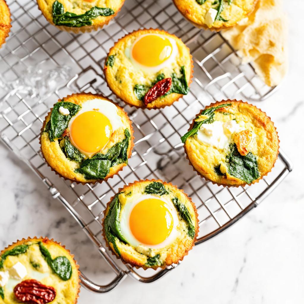 Greek-Style Egg Muffins - 20g protein vegetarian Mediterranean snack
