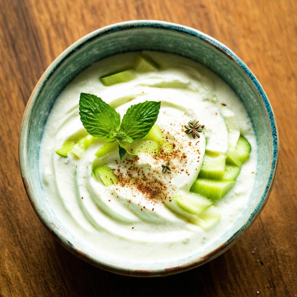 Greek Yogurt Raita - high protein vegetarian pairing for Rajma Masala (Kidney Bean Curry)