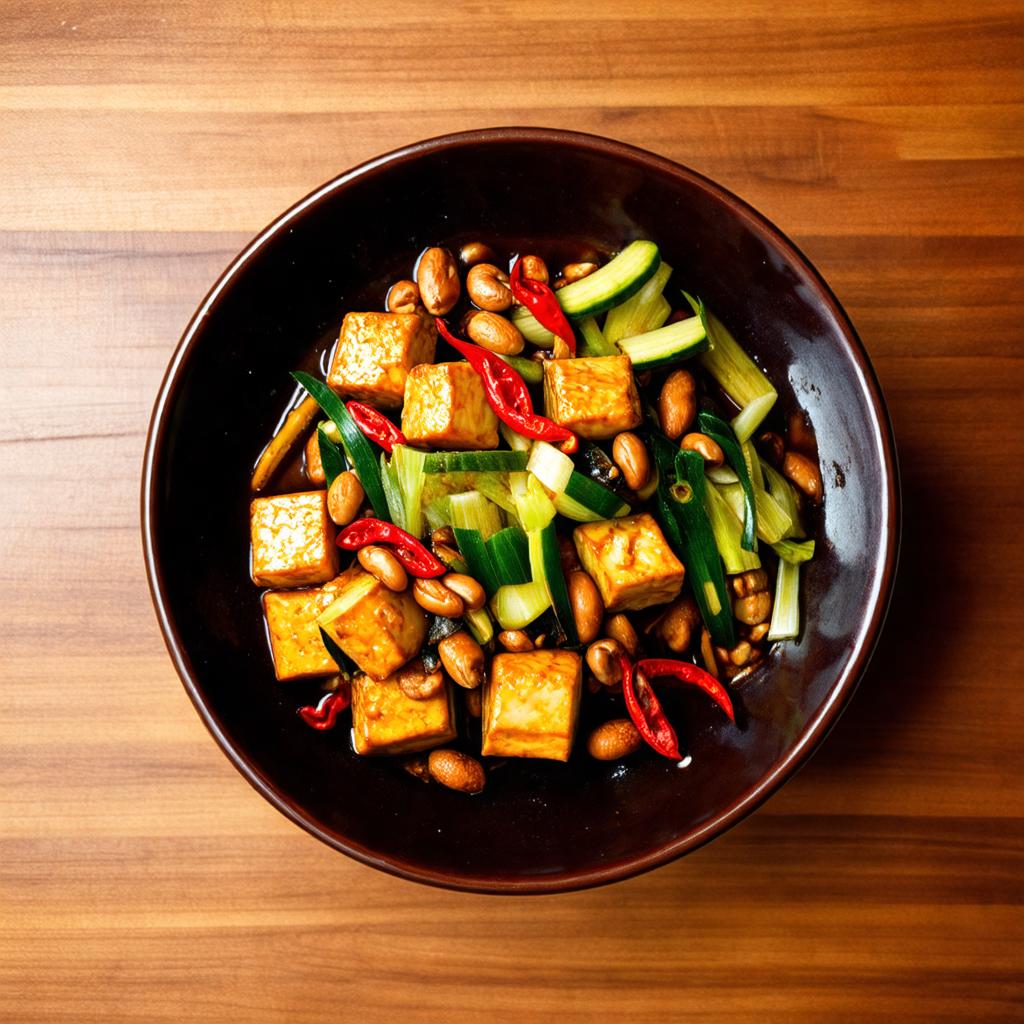 Kung Pao Tofu - 28g protein vegetarian Chinese dinner