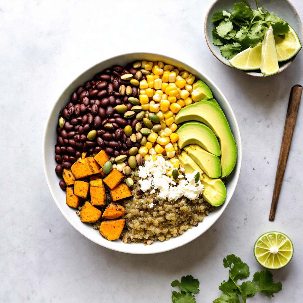 Mexican Quinoa Power Bowl - 26g protein vegetarian Mexican lunch