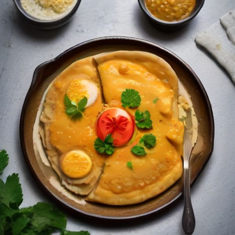 Moong Dal Cheela with Fried Egg - 30g protein vegetarian South Indian breakfast