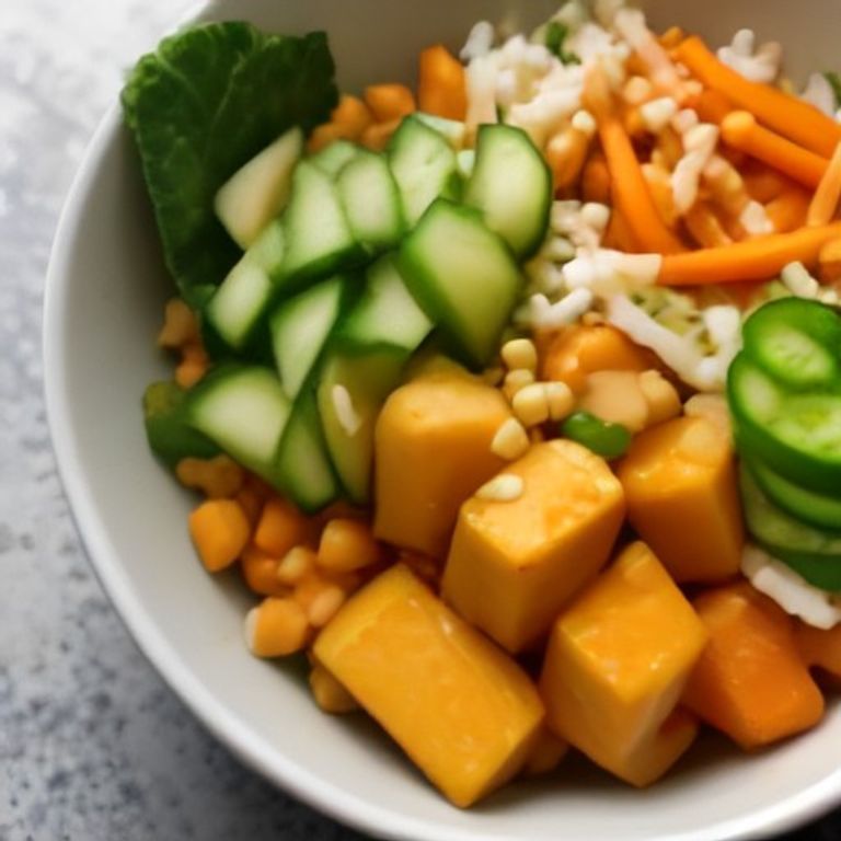 Tofu Bánh Mì Bowl - high protein vegetarian pairing for Quinoa & Edamame Salad