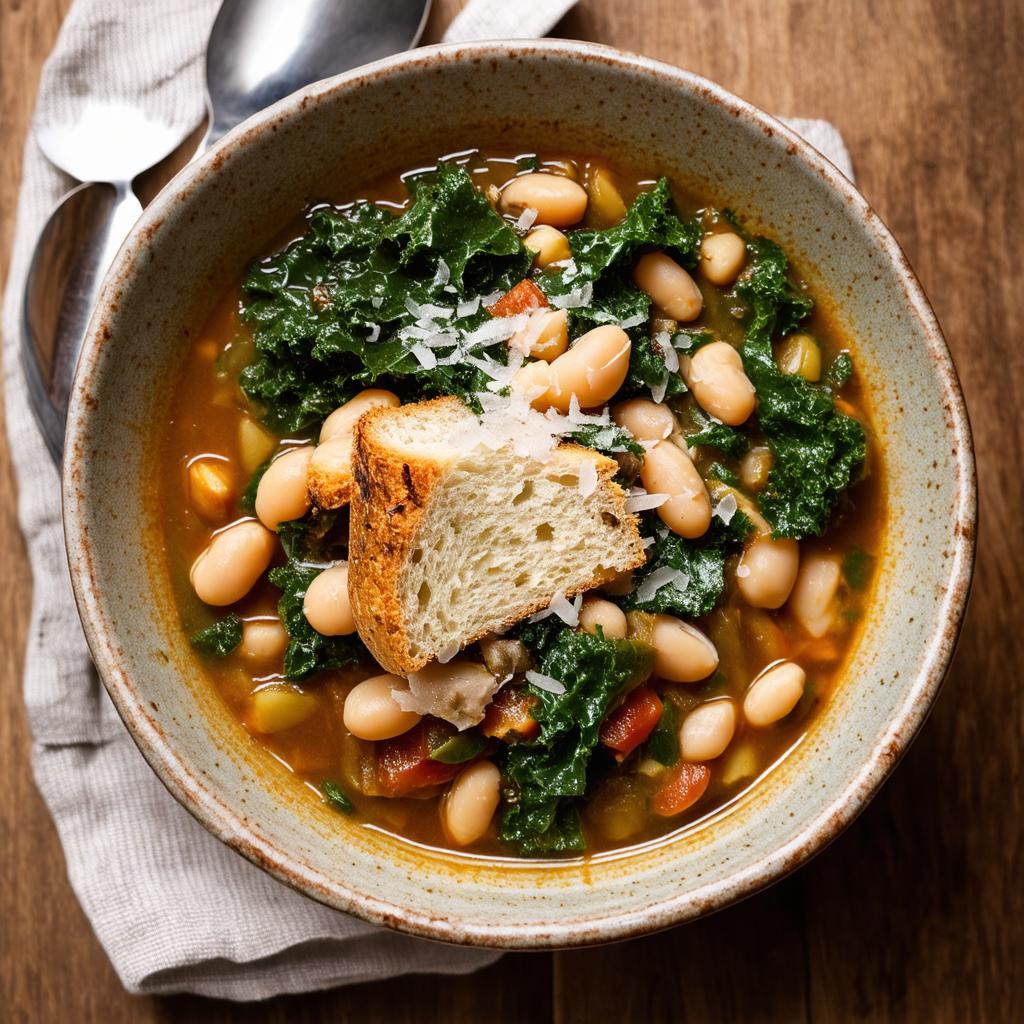White Bean & Kale Ribollita - 22g protein vegetarian Italian lunch